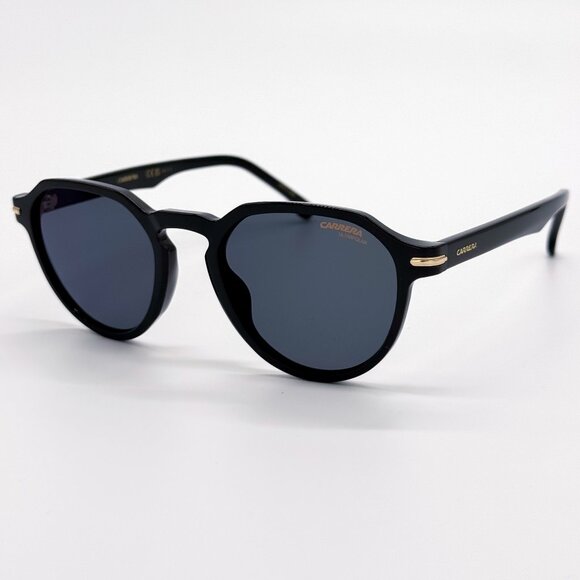 NEW CARRERA 314/S 0807 SUNGLASSES UNISEX BLACK ROUND EYEWEAR CARRERA - Picture 2 of 7